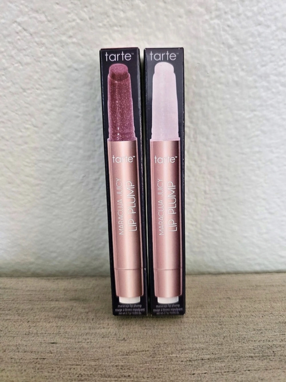 tarte Maracuja Juicy Lip Plump Shimmer Glass Duo Pink & Purple